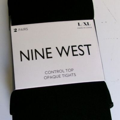 Two pair of Nine West control Opaque tights Size Large/Extra Large